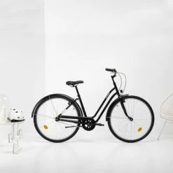 VÉLO DE VILLE ELOPS 100 CADRE BAS NOIR -Pedale Ravie Soldes Magasin velo de ville elops 100 cadre bas noir 4 600x600 1