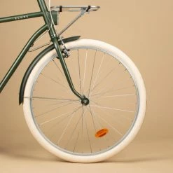 VELO DE VILLE ELOPS 520 CADRE HAUT KAKI -Pedale Ravie Soldes Magasin velo de ville elops 520 cadre haut kaki 4 600x600 1