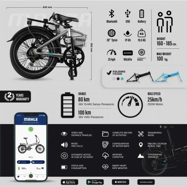 VÉLO ÉLECTRIQUE PLIANT 20" SMARTBIKE - LEGEND MONZA 10.4AH BLEU 5 VÉLO ÉLECTRIQUE PLIANT 20" SMARTBIKE - LEGEND MONZA 10.4AH BLEU – Image 5