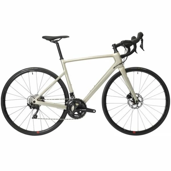VÉLO ROUTE FEMME EDR CARBONE DISC SHIMANO 105 BEIGE 1 VÉLO ROUTE FEMME EDR CARBONE DISC SHIMANO 105 BEIGE