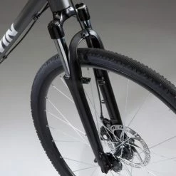 VÉLO TOUT CHEMIN RIVERSIDE 500 GRIS ROUGE -Pedale Ravie Soldes Magasin velo tout chemin riverside 500 gris rouge 3 600x600 1