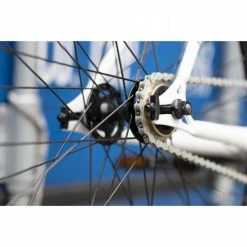 VELO VILLE SINGLE SPEED 500 BLANC -Pedale Ravie Soldes Magasin velo ville single speed 500 blanc 2 600x600 1